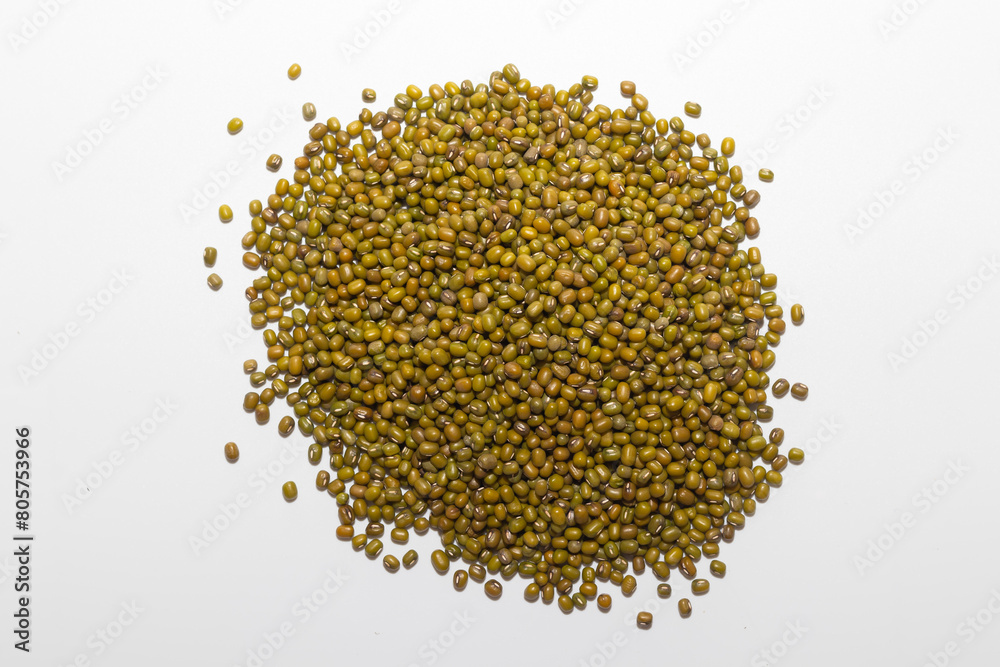 green beans on a white background green beans on a white background