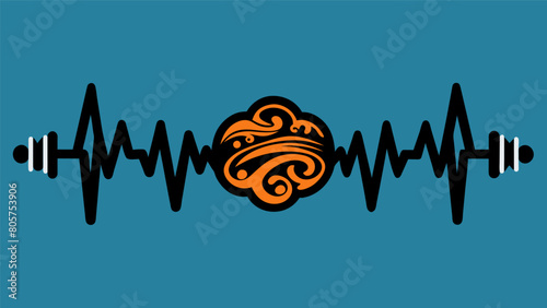 A tattoo of a few simple yet powerful sound waves on someones wrist representing the meaningful lyrics of a personal and cherished song. Vector illustration