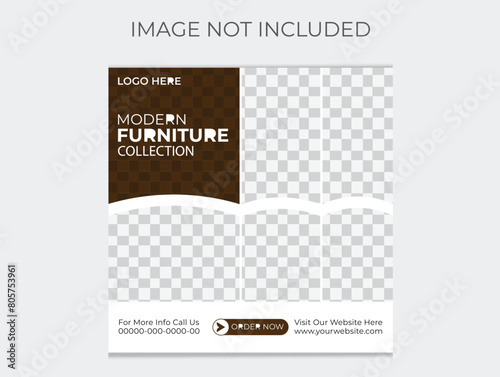 A simple and geometric furniture flyer template for business.Flyer is ready for print.