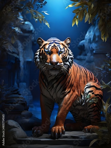 tiger in the jungle