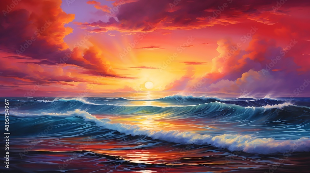 Obraz premium sunset over the sea