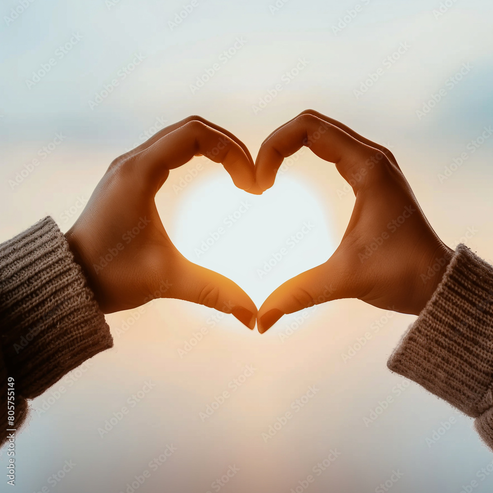 Fototapeta premium Hands making a heart shape