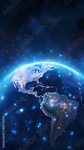 Global network connection, globalization concept
