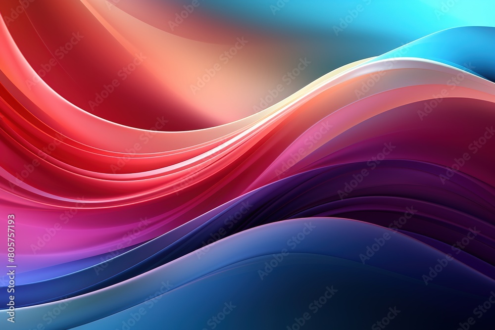A colorful wave with a red stripe on the left and a yellow stripe on the right A colorful wave with a red stripe on the left and a yellow stripe on the right