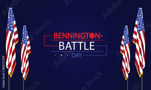 Inspiring Patriotism Bennington Battle Day USA Flag Design photo