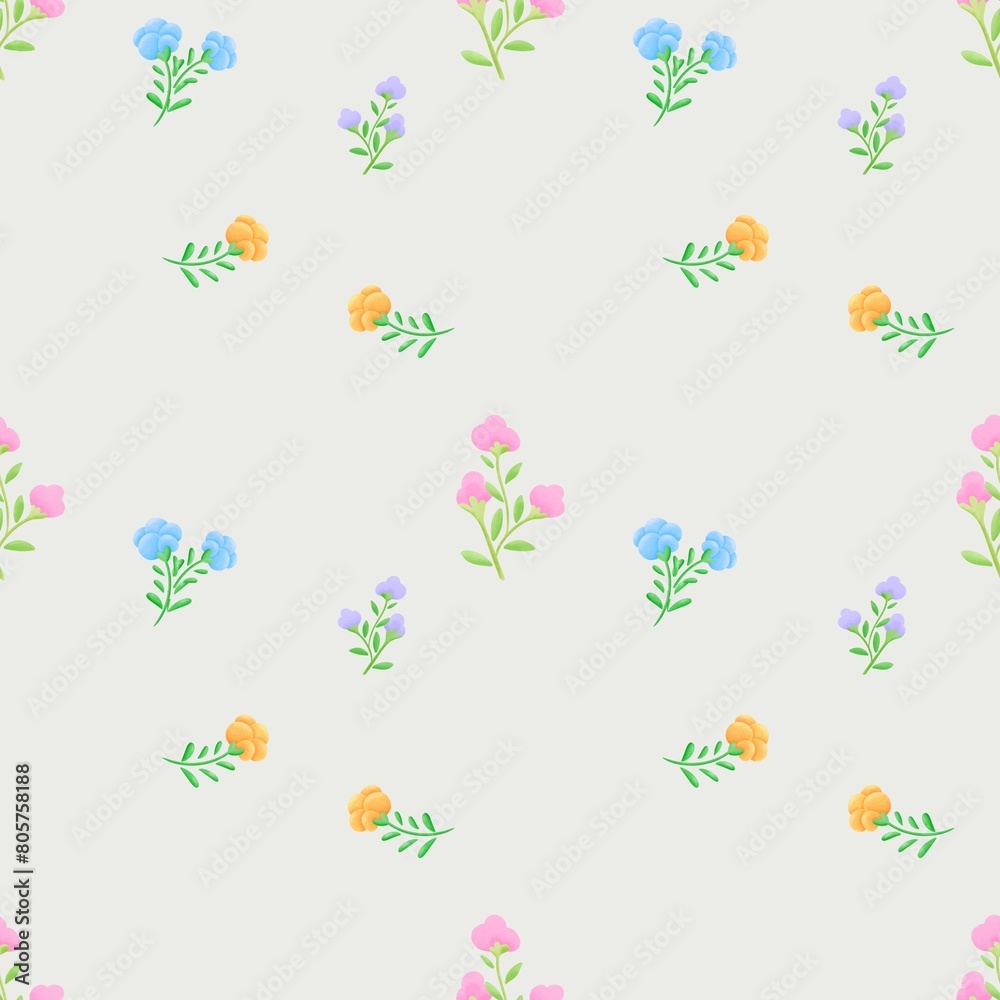 seamless pattern with flowers
