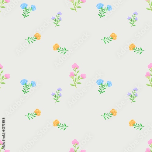 seamless pattern with flowers

