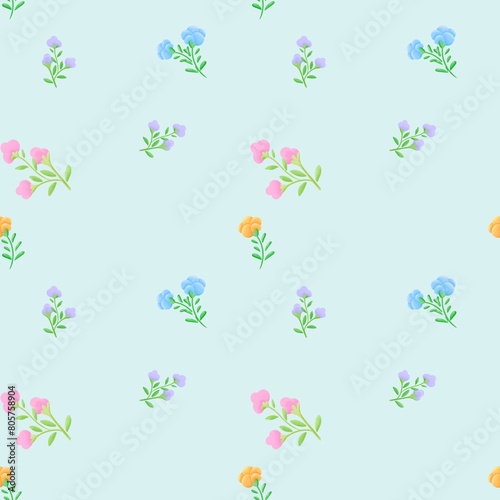 seamless pattern with  flowers