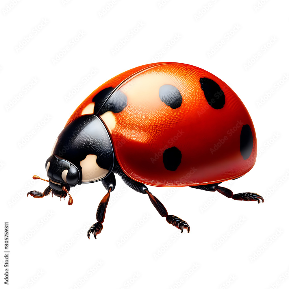 Fototapeta premium ladybug isolated on white transparent background