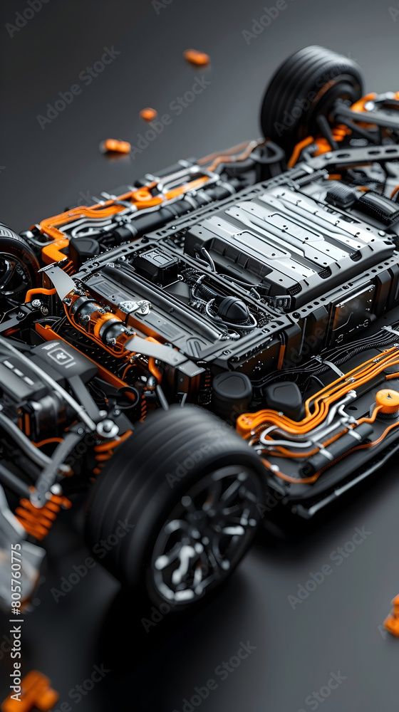 Cutting-edge Electric Vehicle with Integrated Sensors,Advanced Battery Optimization,and Intuitive Human-Machine Interface description:This image Cutting-edge Electric Vehicle with Integrated Sensors,Advanced Battery Optimization,and Intuitive Human-Machine Interface description:This image
