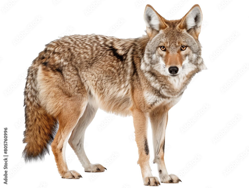A Full Body Coyote with a Transparent Background PNG