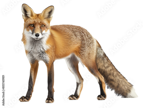 A Full Body Fox with a Transparent Background PNG