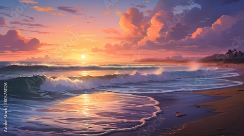 sunset over the sea © stocks marketing