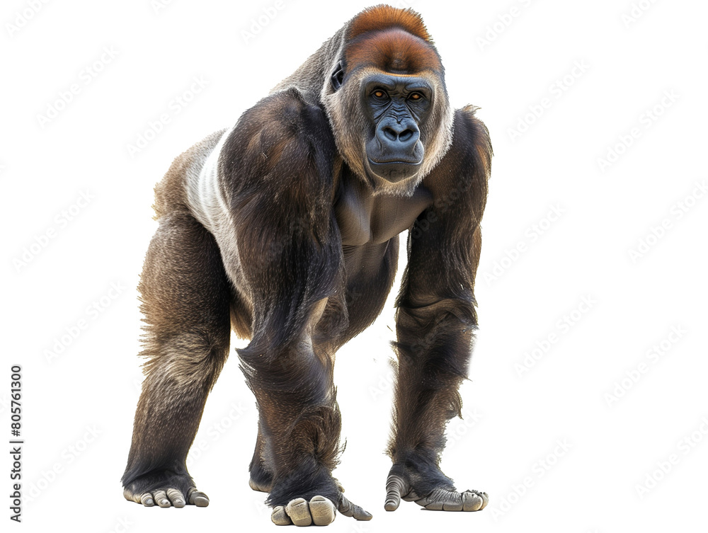 A Full Body Gorilla with a Transparent Background PNG