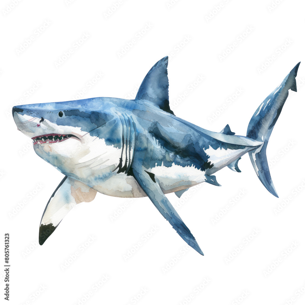 Naklejka premium Sharks are fascinating creatures 