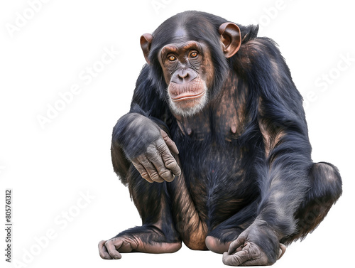 A Full Body Chimpanzee with a Transparent Background PNG