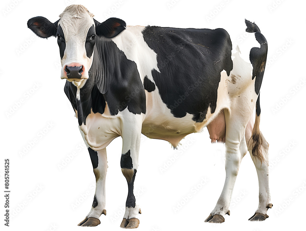 A Full Body Cow with a Transparent Background PNG