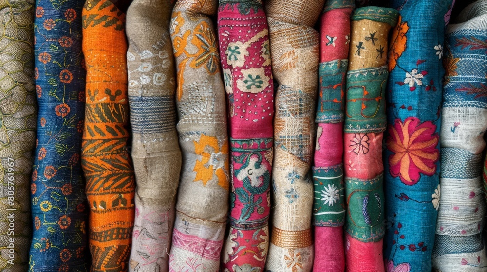 Shop Fashionable Scarves at the Market: Unique Patterns and Vibrant Colors