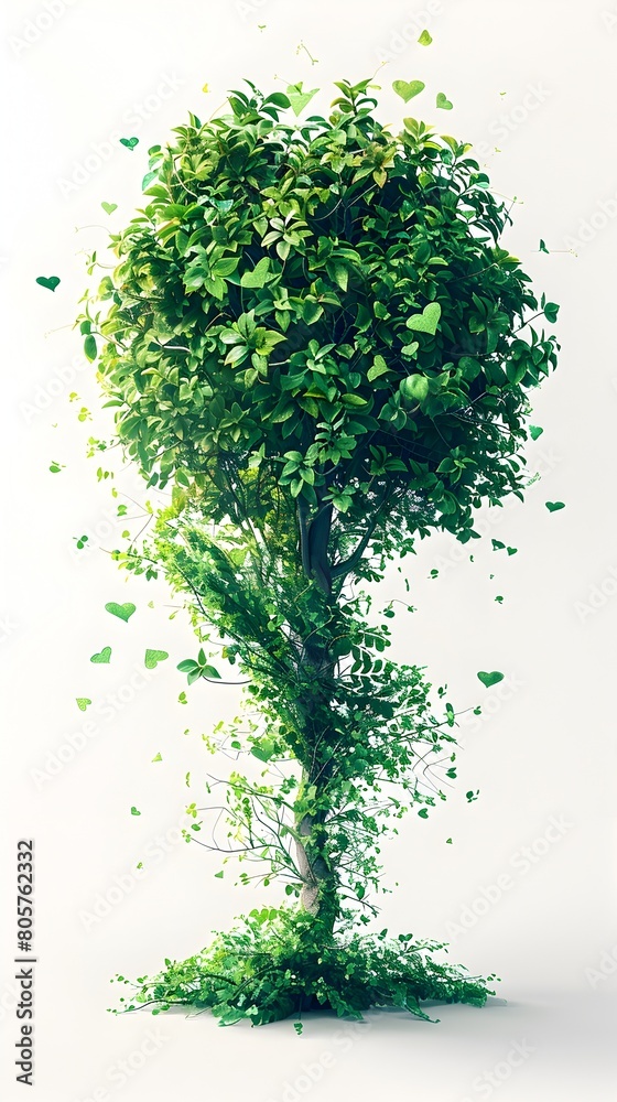 Naklejka premium Sustainable Green-Tech Solution Leads the Way Towards an Eco-Friendly Future of Innovative and Minimalist Design