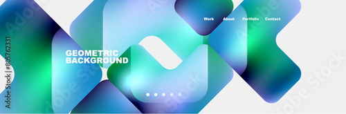 A fun geometric background featuring azure and aqua circles resembling petals, inspired by macro photography. Perfect for an electric blue and green themed event