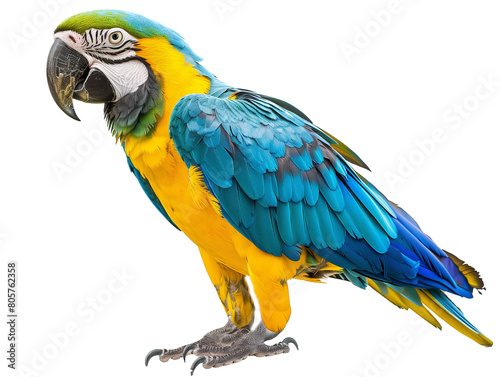 A Full Body Macaw with a Transparent Background PNG