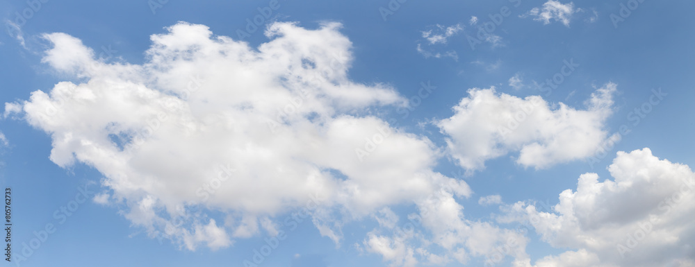 Panoramic view of clear cloudy autumn daytime sunny calm bright sky in northern Israel Panoramic view of clear cloudy autumn daytime sunny calm bright sky in northern Israel