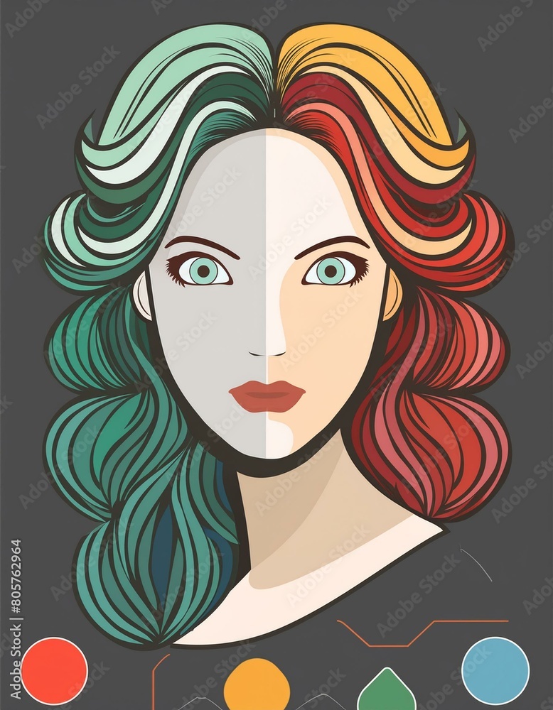portrait of a girl with hair portrait of a girl with hair