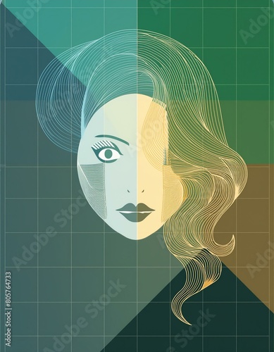 woman face with eyes