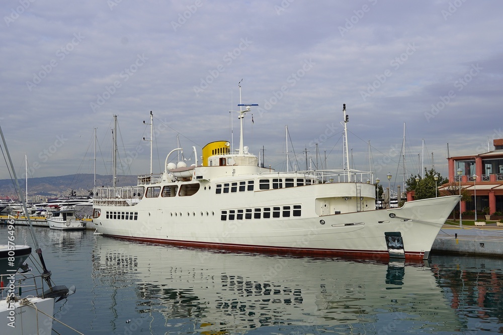 An old rescue ship in wartime and passenger ferry in peace, at Faliro, Athens, Greece
