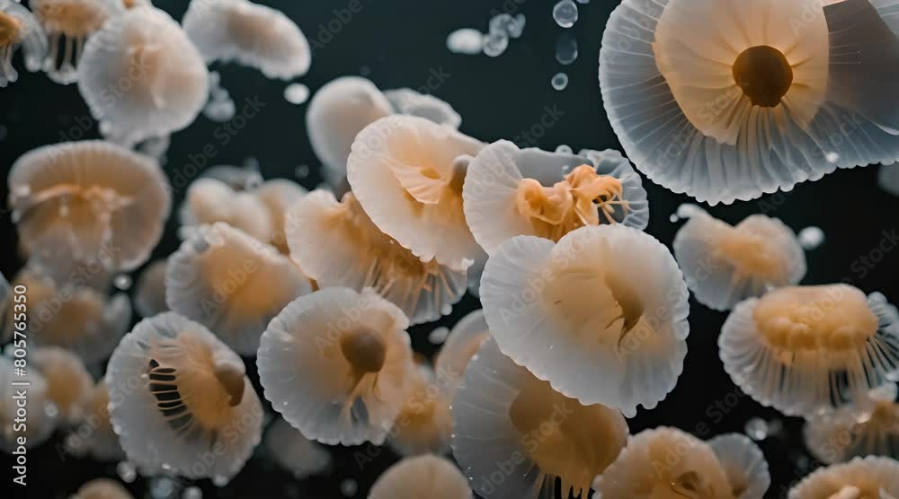 Ethereal Beauty: A Glimpse of Jellyfish in the Abyss Ethereal Beauty: A Glimpse of Jellyfish in the Abyss
