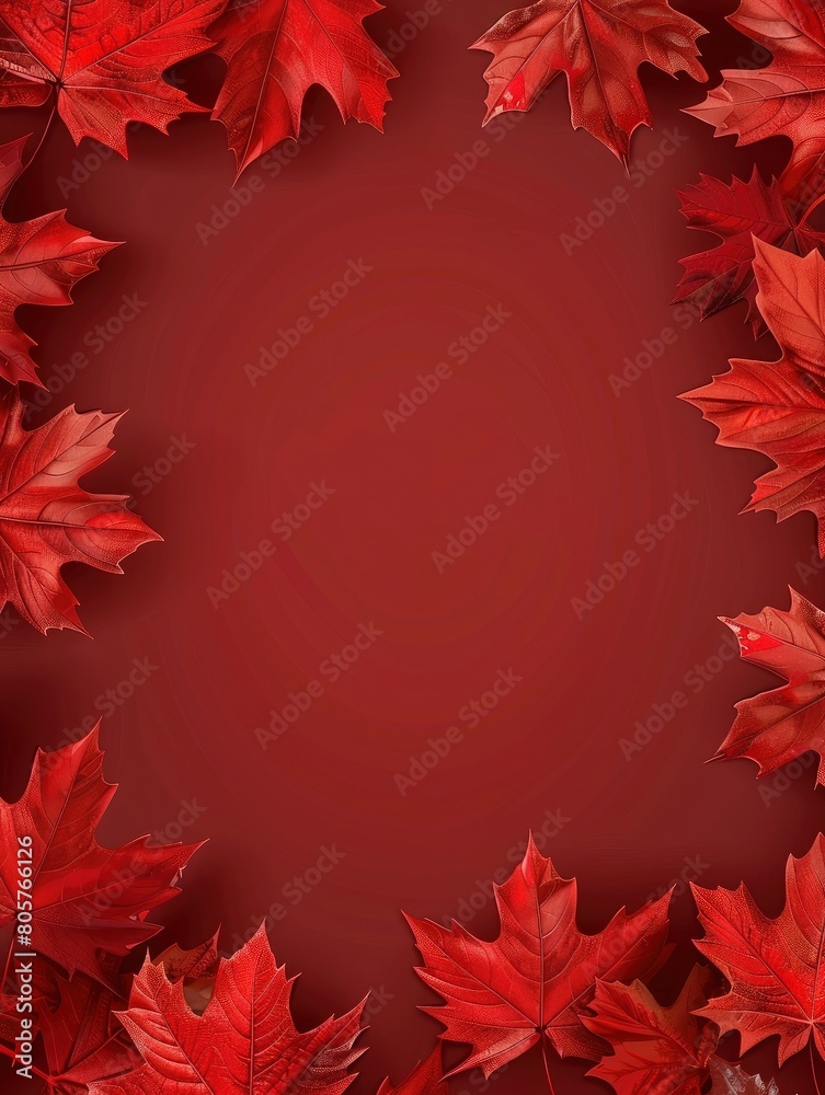 Canada Day Poster design, realistic, HD, copy space - generative ai Canada Day Poster design, realistic, HD, copy space - generative ai