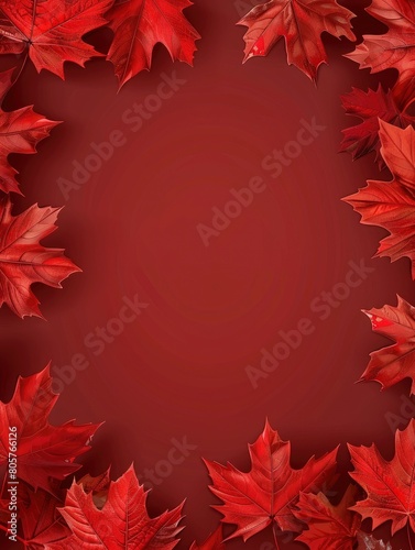 Canada Day Poster design  realistic  HD  copy space - generative ai