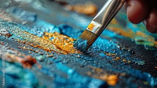 An artist's hand painting the world in unseen colors, revealing hidden layers of reality, impressionistic