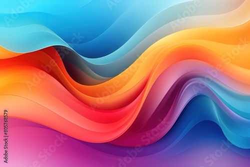 A colorful wave with a red stripe on the left and a yellow stripe on the right