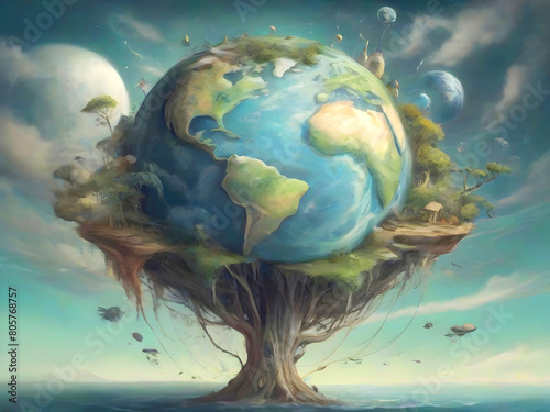 Earth Nature Surreal Illustration Art