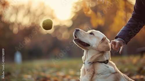 Lively snapshots of pets and owners engaged in activities: training sessions, fetch games, laughter echoing in shared moments of delight photo