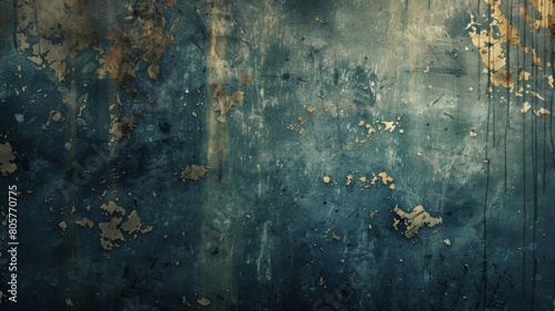 Dive into the depths of a grunge blue background, where weathered textures and distressed elements converge to create a raw and authentic visual experience, all captured in stunning HD detail
