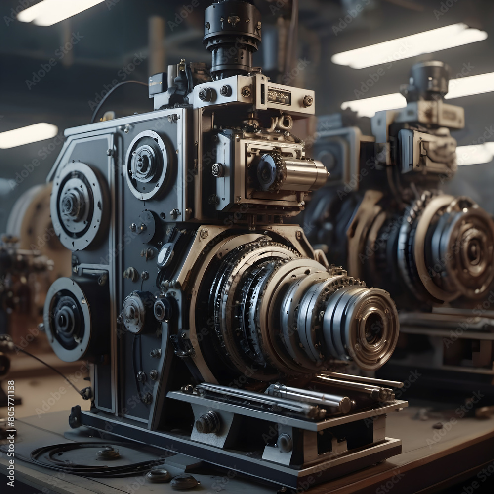 Intricate Professional Film Camera in Industrial Setting