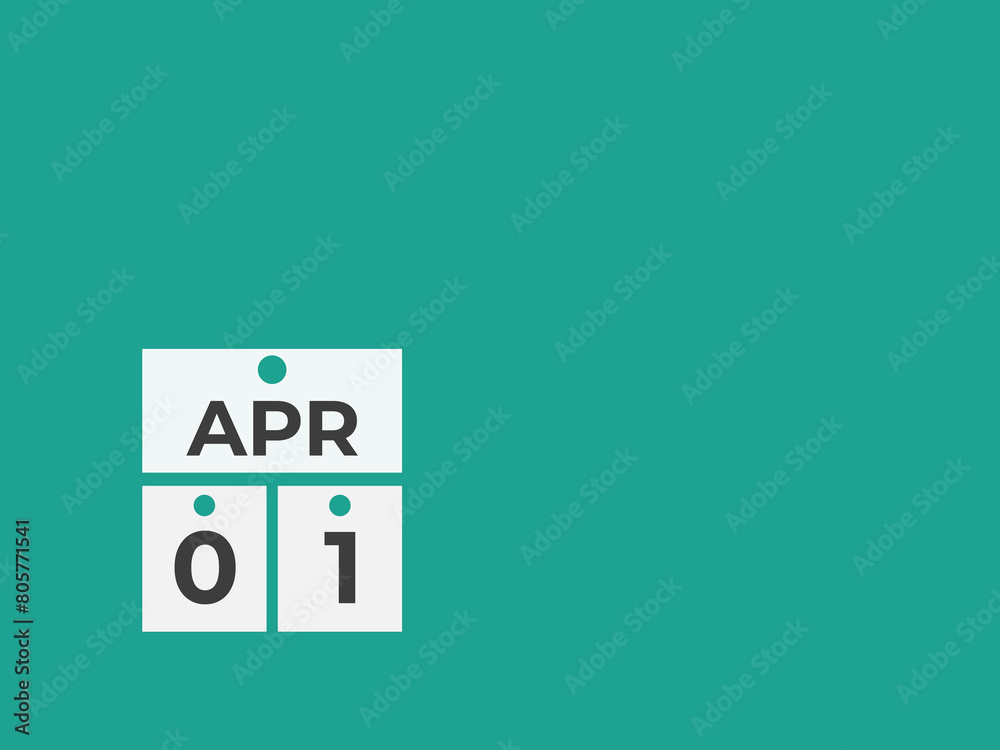 April 1 calendar reminder. 1 April daily calendar icon template. Calendar 1 April icon Design template. Vector illustration
April 1 calendar reminder. 1 April daily calendar icon template. Calendar 1 April icon Design template. Vector illustration