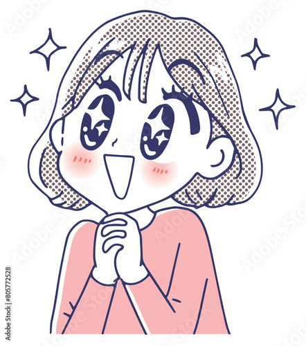 喜んでいる女性