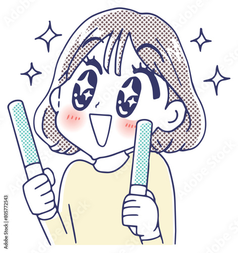 推し活をする女性