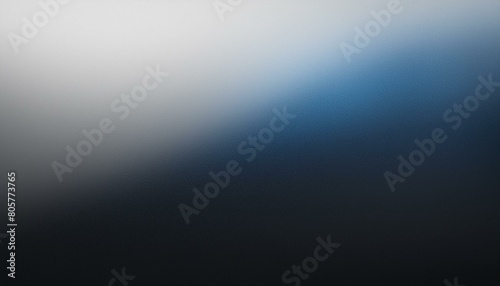 Chic Contrast: Dark Gray and White Abstract Background with Blue and Black Grainy Texture Gradient for Web Header © Darshaan