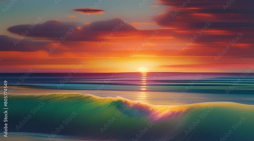 animation, motion effect, a sunset over the ocean with tiny waves (60 fps 20 sec) animation, motion effect, a sunset over the ocean with tiny waves (60 fps 20 sec)
