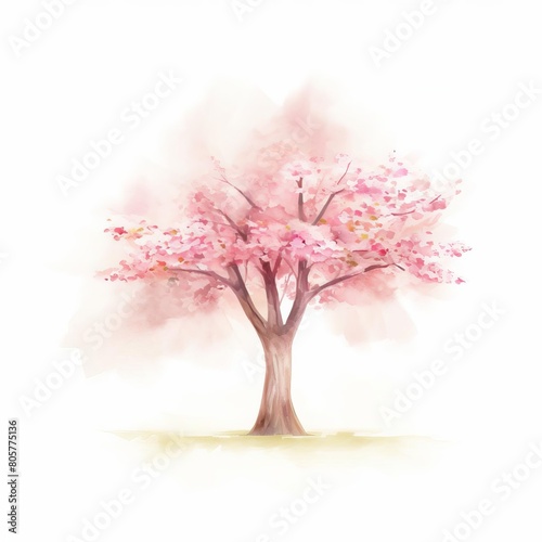 blooming cherry blossom tree