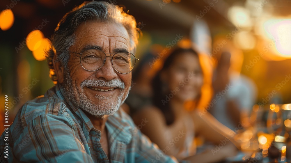 Joyous atmosphere of a Father's Day celebration, complete with family gatherings, delicious meals, and thoughtful gifts Joyous atmosphere of a Father's Day celebration, complete with family gatherings, delicious meals, and thoughtful gifts
