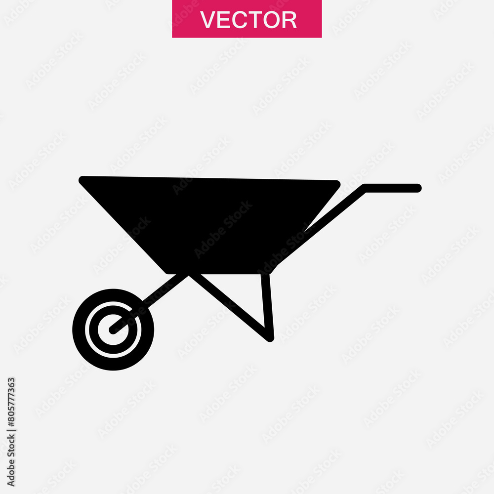 Wheelbarrow cart icon.vector flat trendy style illustration for web and app..eps Wheelbarrow cart icon.vector flat trendy style illustration for web and app..eps