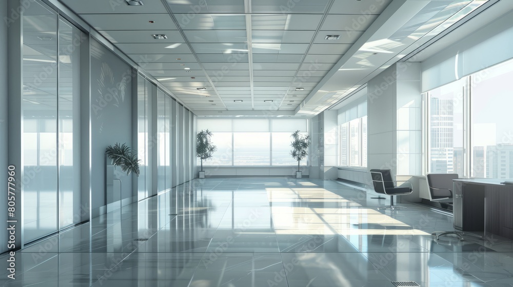modern office building interior. hyper realistic modern office building interior. hyper realistic