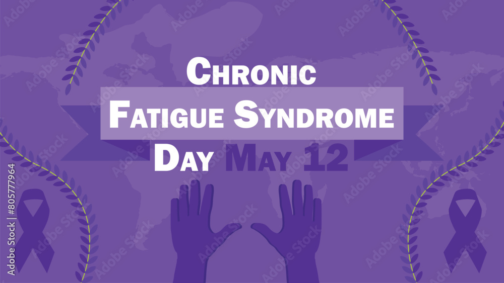 Naklejka premium Chronic Fatigue Syndrome Day vector banner design
