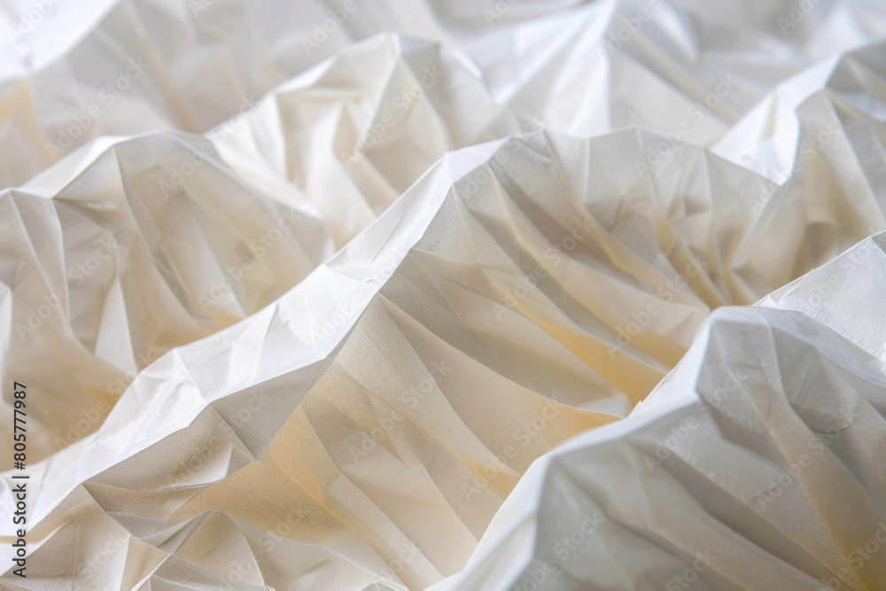 The textured surface of paper origami, showcasing folded creases and intricate designs. Paper origami textures offer a playful and artisanal backdrop The textured surface of paper origami, showcasing folded creases and intricate designs. Paper origami textures offer a playful and artisanal backdrop