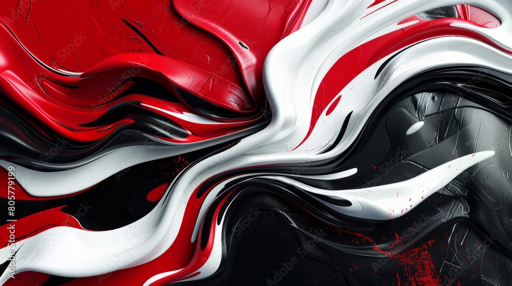 red white black abstract background hyper realistic 